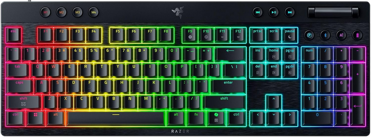 Razer BlackWidow V4 RGB Low-Profile Wireless Mechanical Keyboard Orange Switch