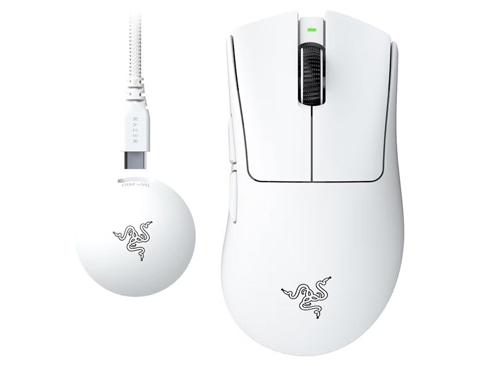 Razer DeathAdder V4 Pro Wireless Gaming Mouse - White
