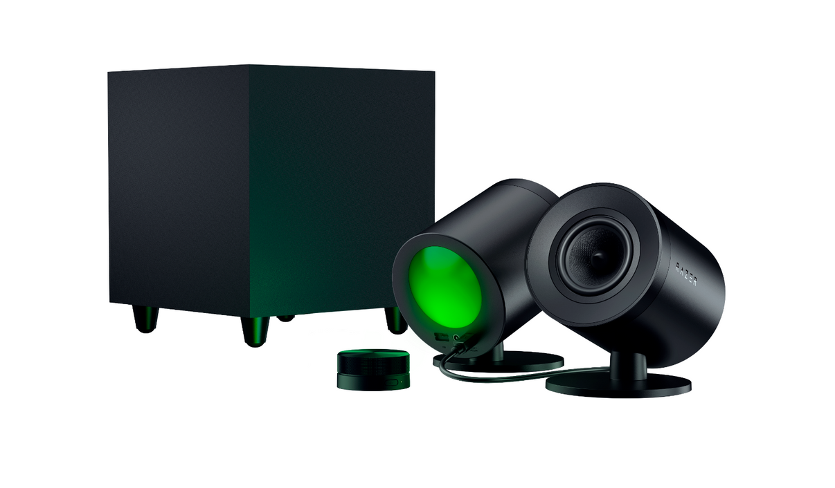 Razer Nommo V2 Pro Full-Range 2.1 PC Gaming Speakers with Wireless Subwoofer