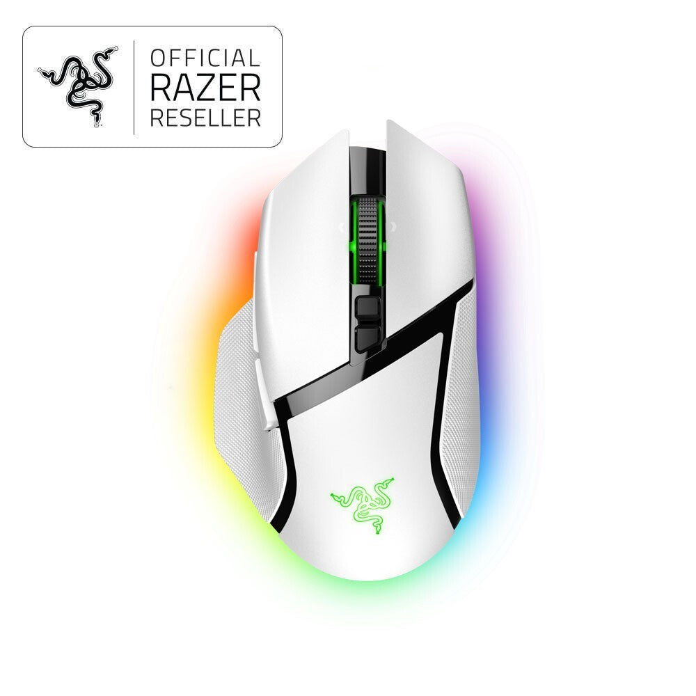 Razer Basilisk V3 Pro Customizable Wireless Gaming Mouse - White- RZ01-04620200