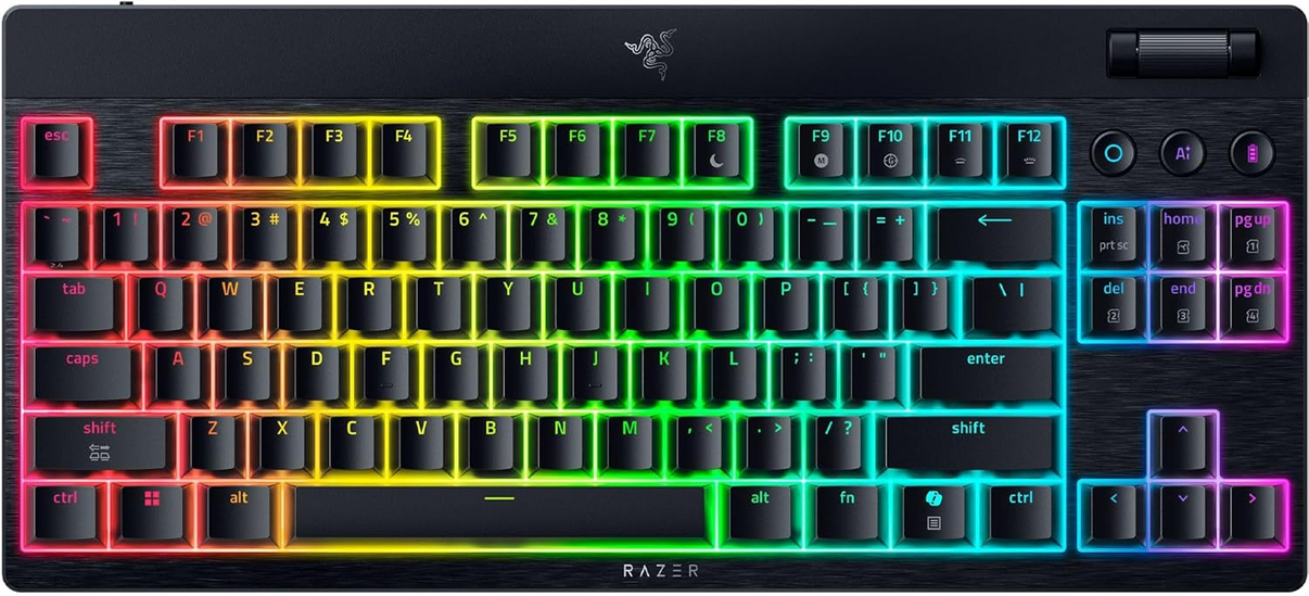 Razer BlackWidow V4 Low-Profile TKL Wireless Mechanical Keyboard Orange Switch